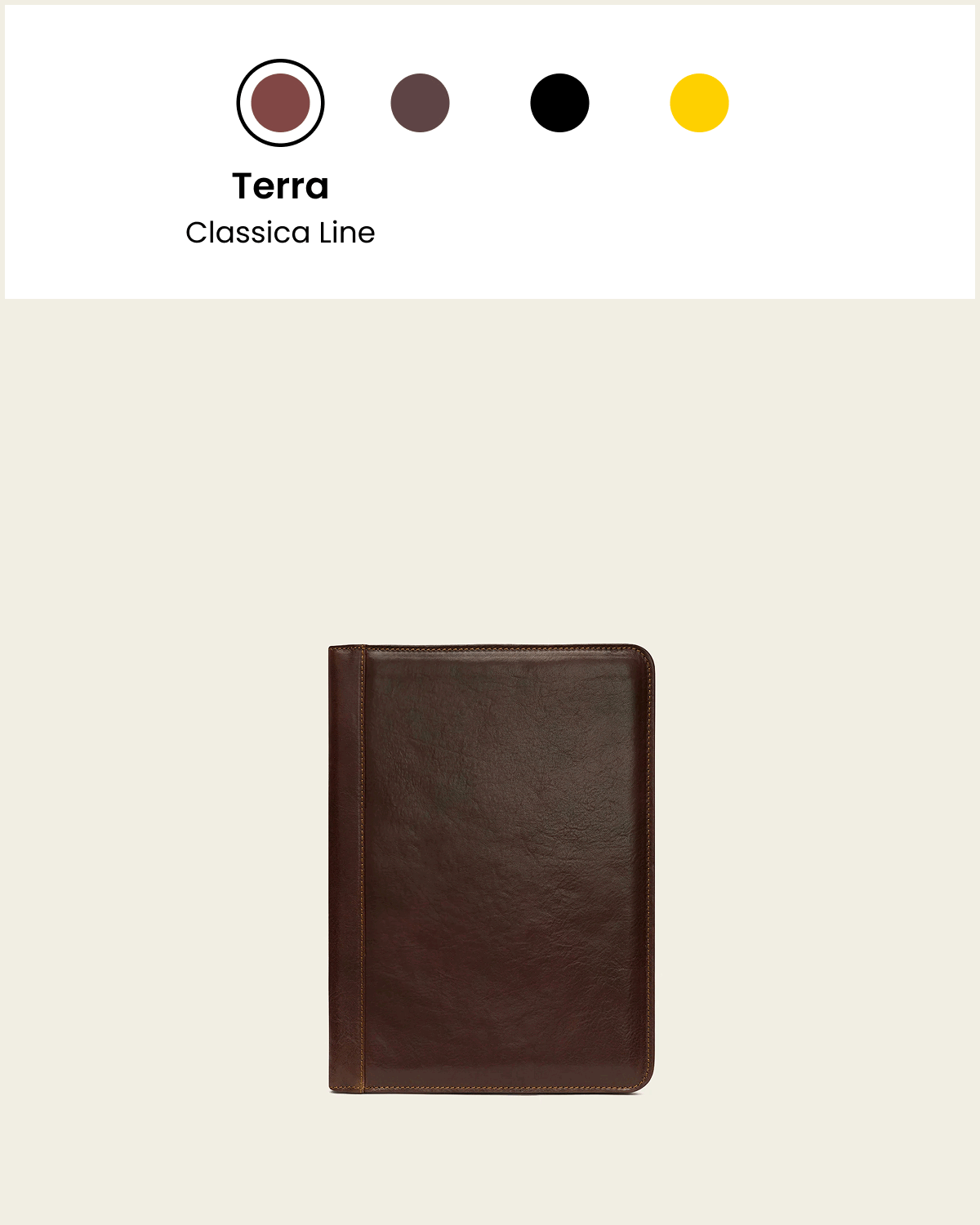 Folio Moro - Slim Zip Leather Compendium