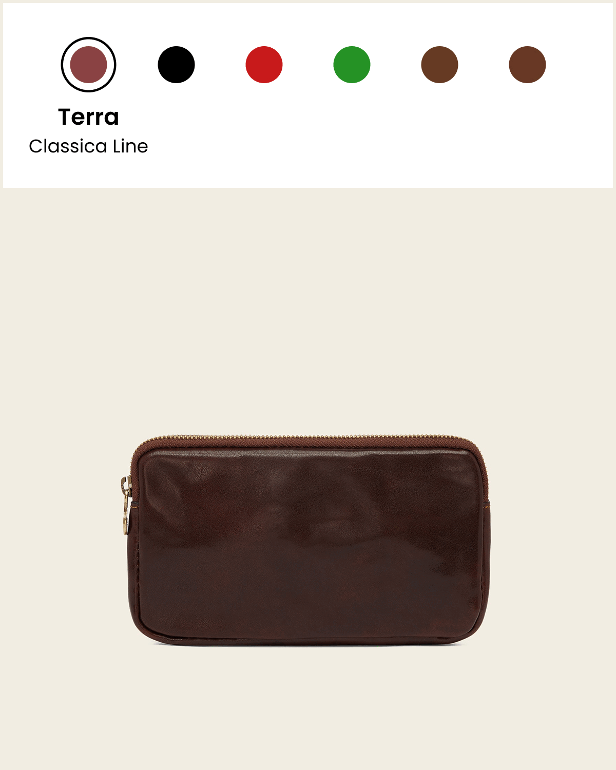 Forma5 Earth - Leather Zip Organiser