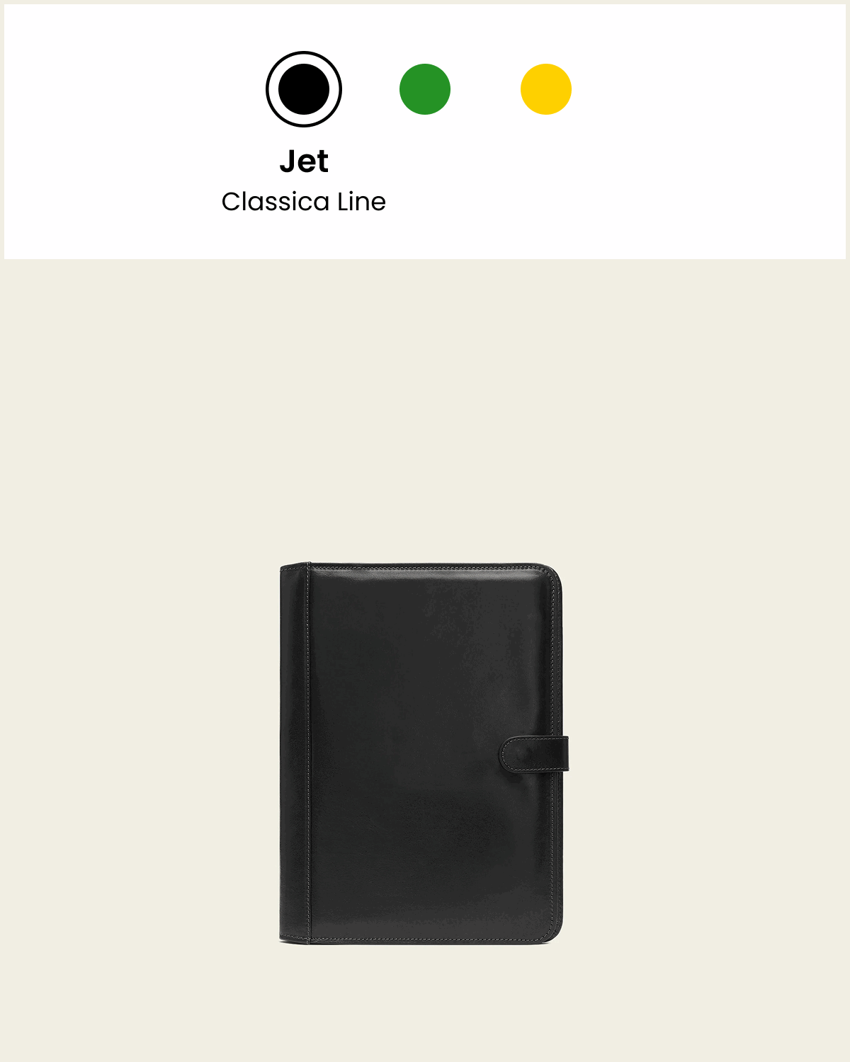 Imperial Jet - Clip-On Leather Compendium