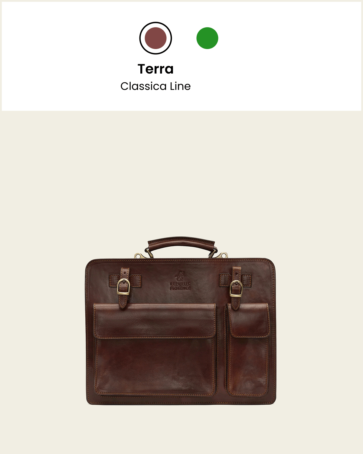 Munich Terra - 16" Double Compartment Briefcase