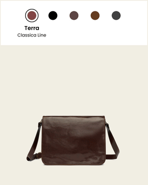 Nero Ink - 15" Leather Messenger Bag