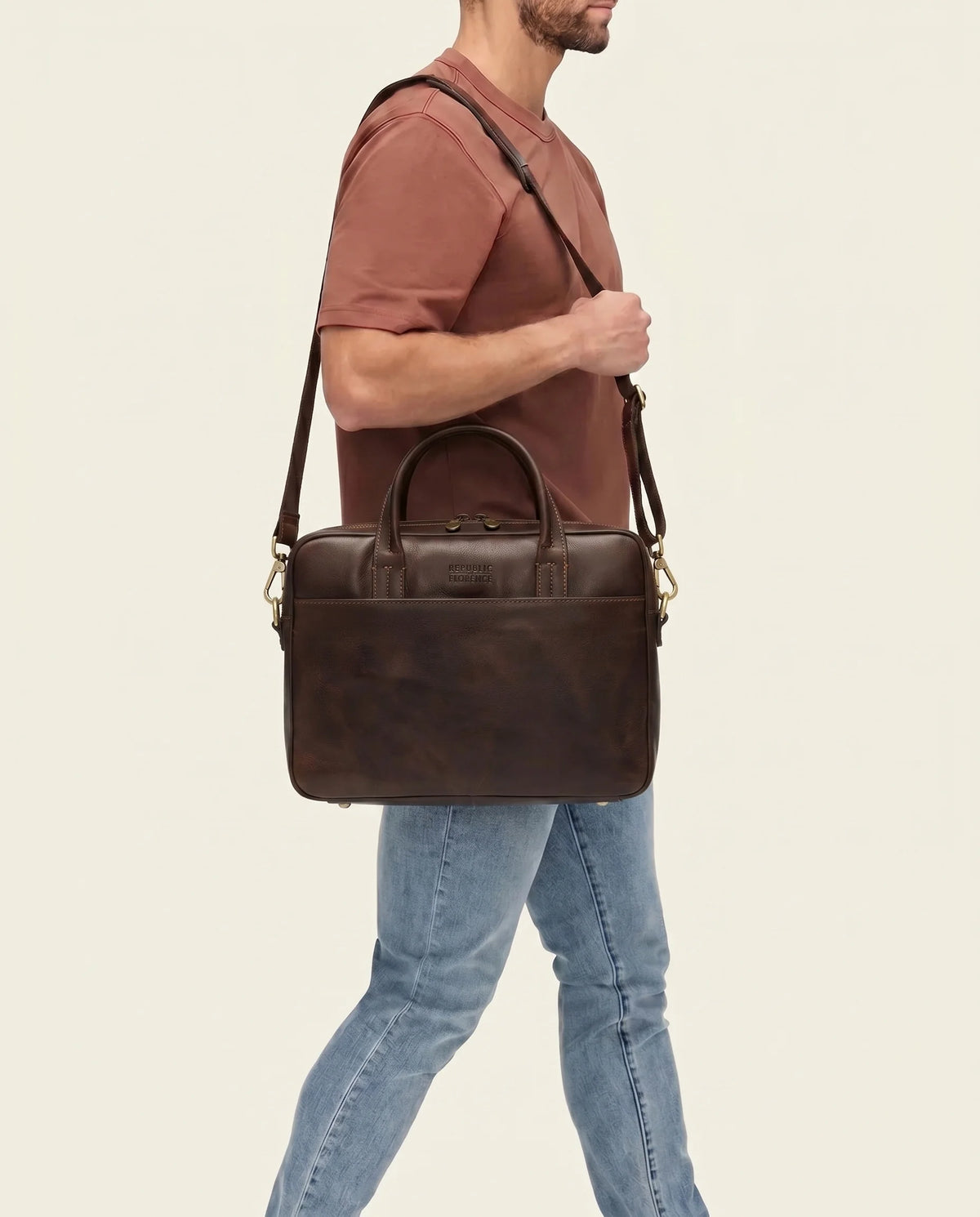 London Espresso - 14" Leather Briefcase