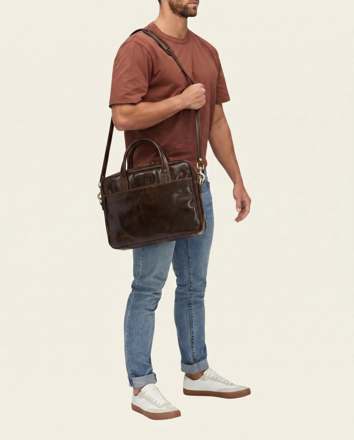 London Moro - 14" Leather Briefcase