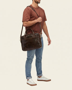 London Moro - 14" Leather Briefcase