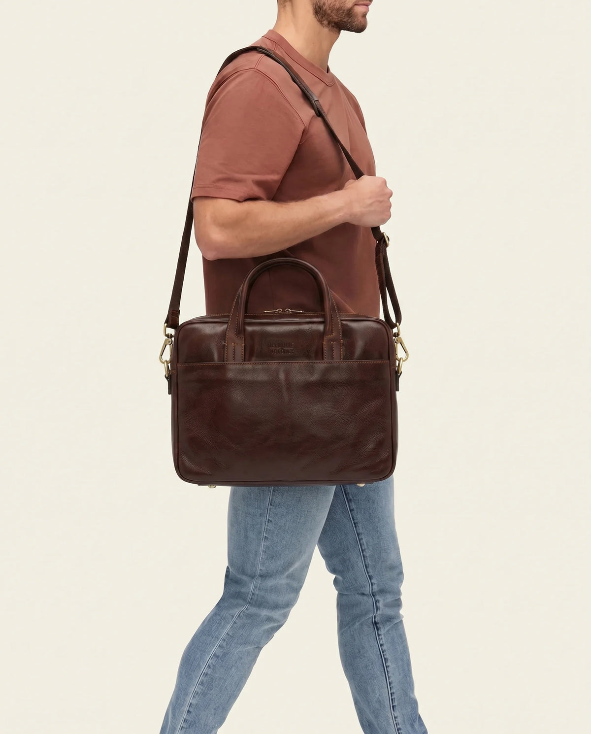 London Terra - 14" Leather Briefcase