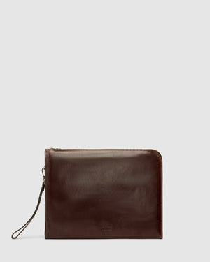 Charta Brown - Leather Document Holder 13" laptop - Republic of Florence