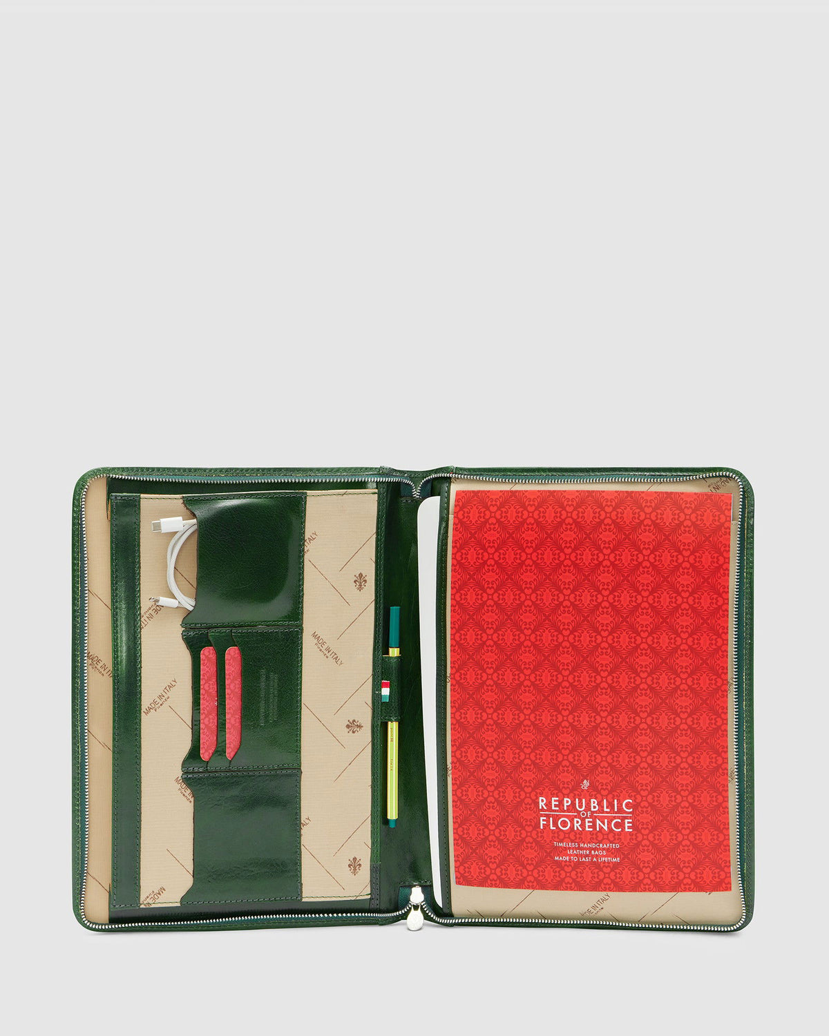 Folio Green - Leather Compendium - Republic of Florence