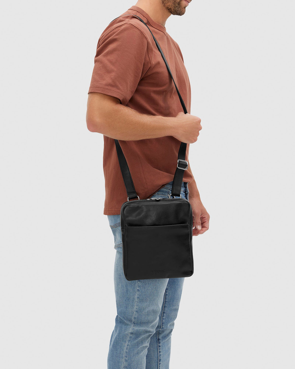 Gaius Matt Black - Leather Satchel - Republic of Florence