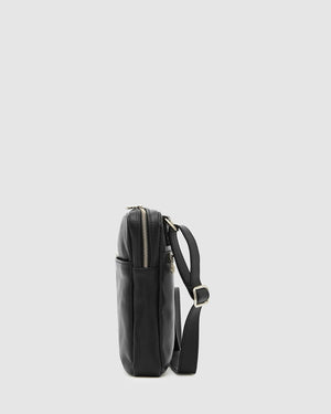 Gaius Matt Black - Leather Satchel - Republic of Florence