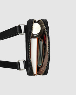 Gaius Matt Black - Leather Satchel - Republic of Florence