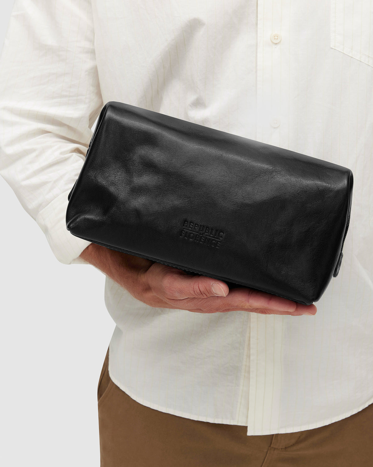 Grand Dopp Kit Jet - Leather Toiletry Bag