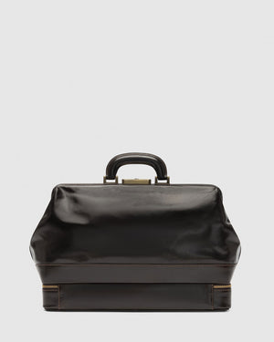 Hippocrates Matt Chocolate - Leather Doctor Bag - Republic of Florence