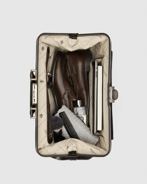 Hippocrates Matt Chocolate - Leather Doctor Bag - Republic of Florence