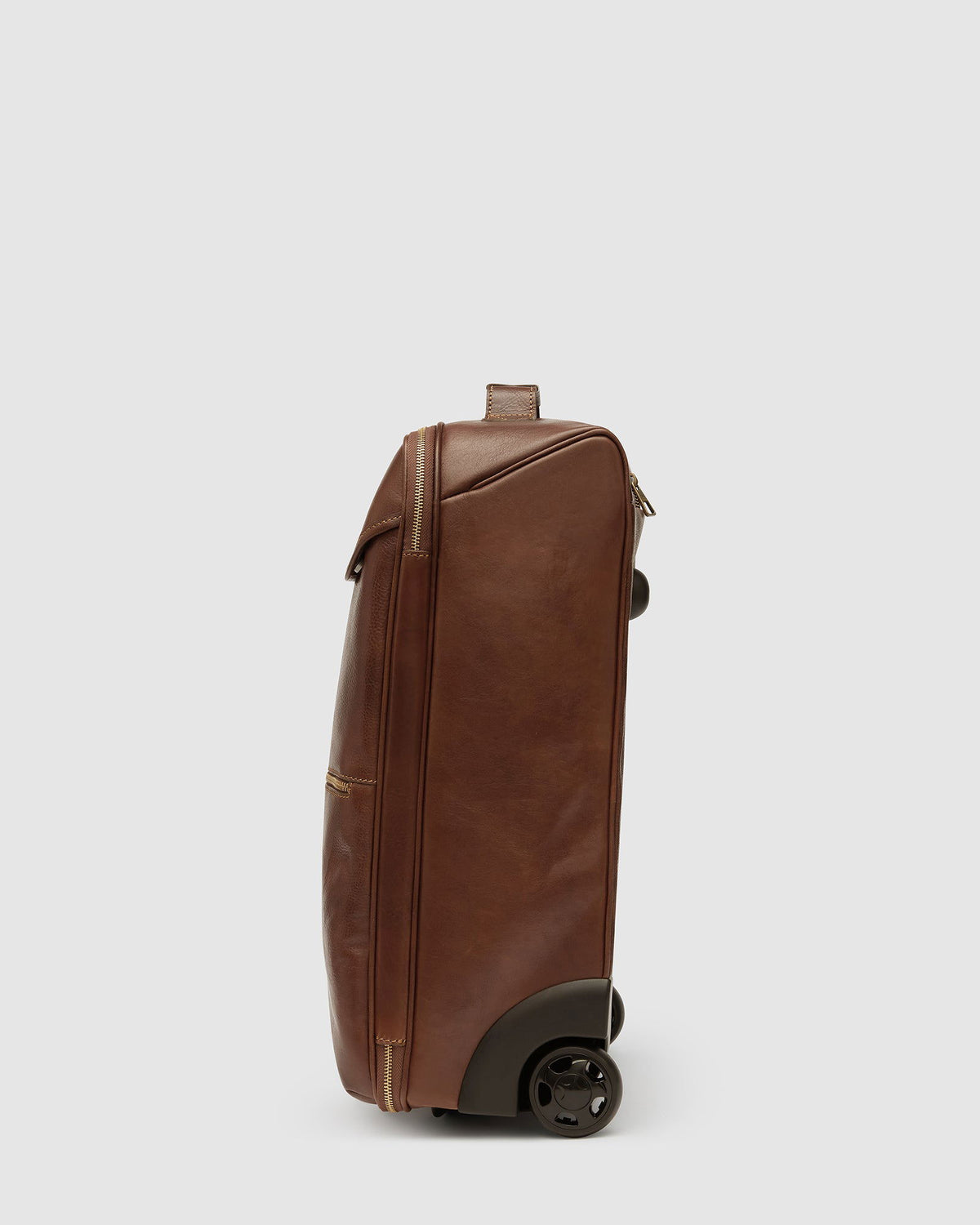 Kino Matt Brown - Wheeled Leather Trolley Case - Republic of Florence