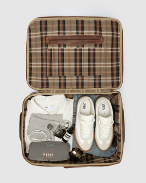 Kino Matt Brown - Wheeled Leather Trolley Case - Republic of Florence