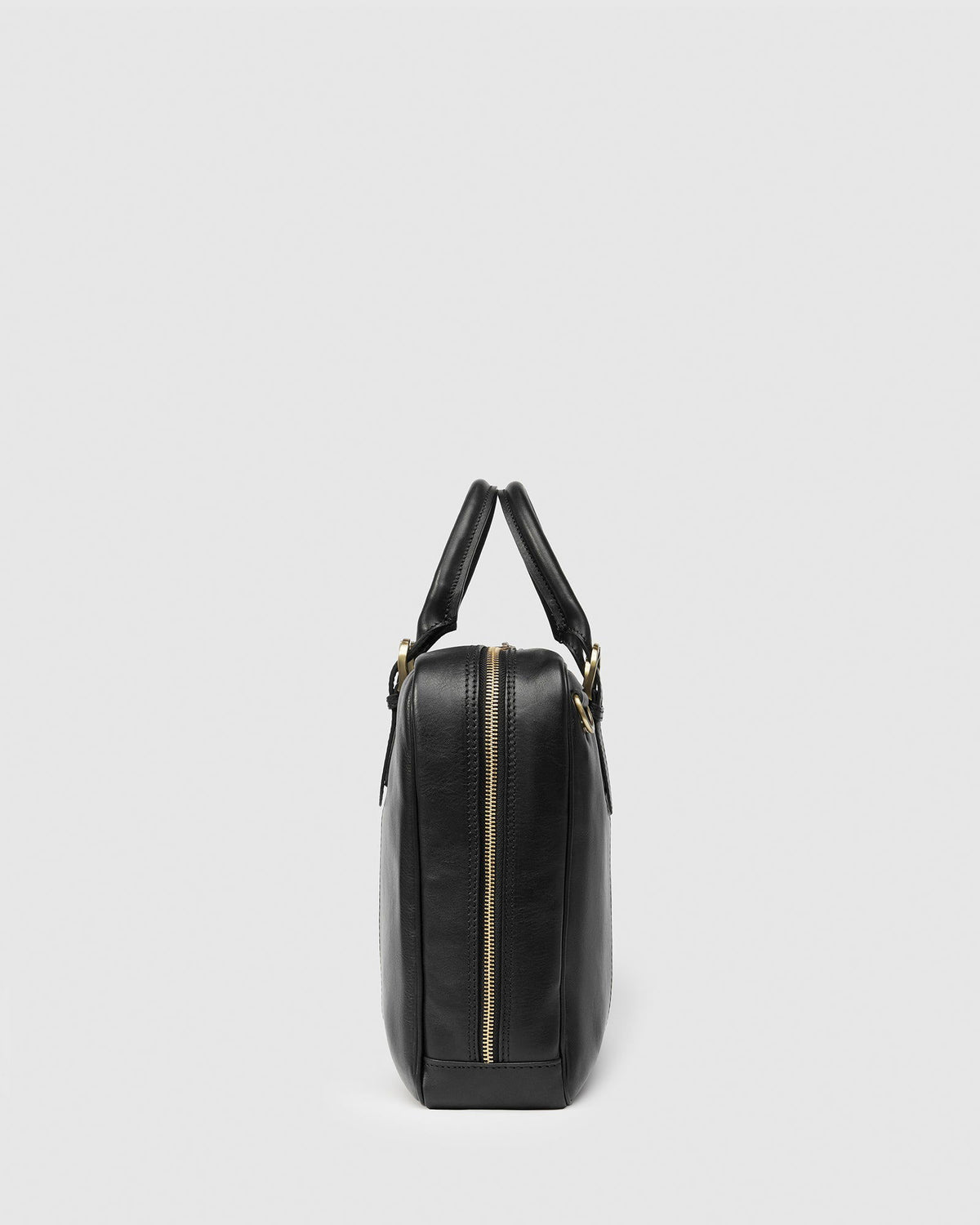 Madrid Matt Black - Leather Briefcase - Republic of Florence