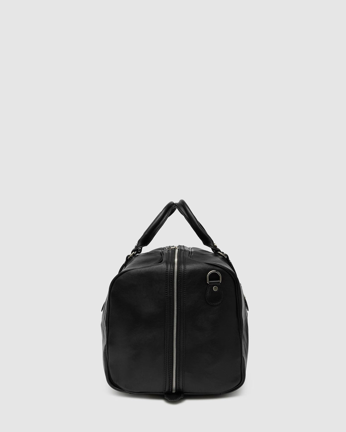 Marco Polo Matt Black - Large Leather Carryall - Republic of Florence