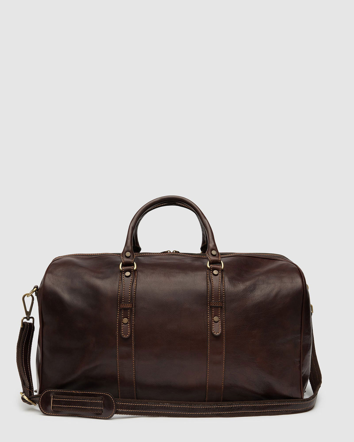 Marco Polo Matt Chocolate - Large Leather CarryAll - Republic of Florence