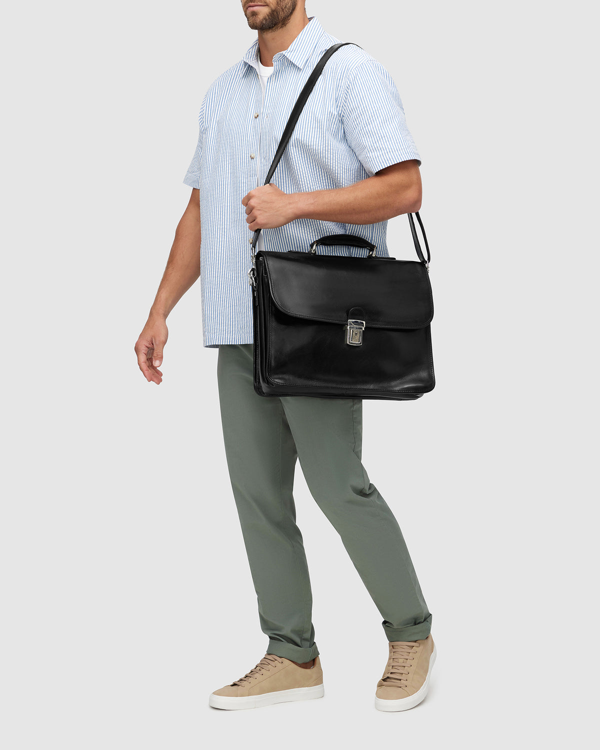 Milan Jet - Leather Work Briefcase