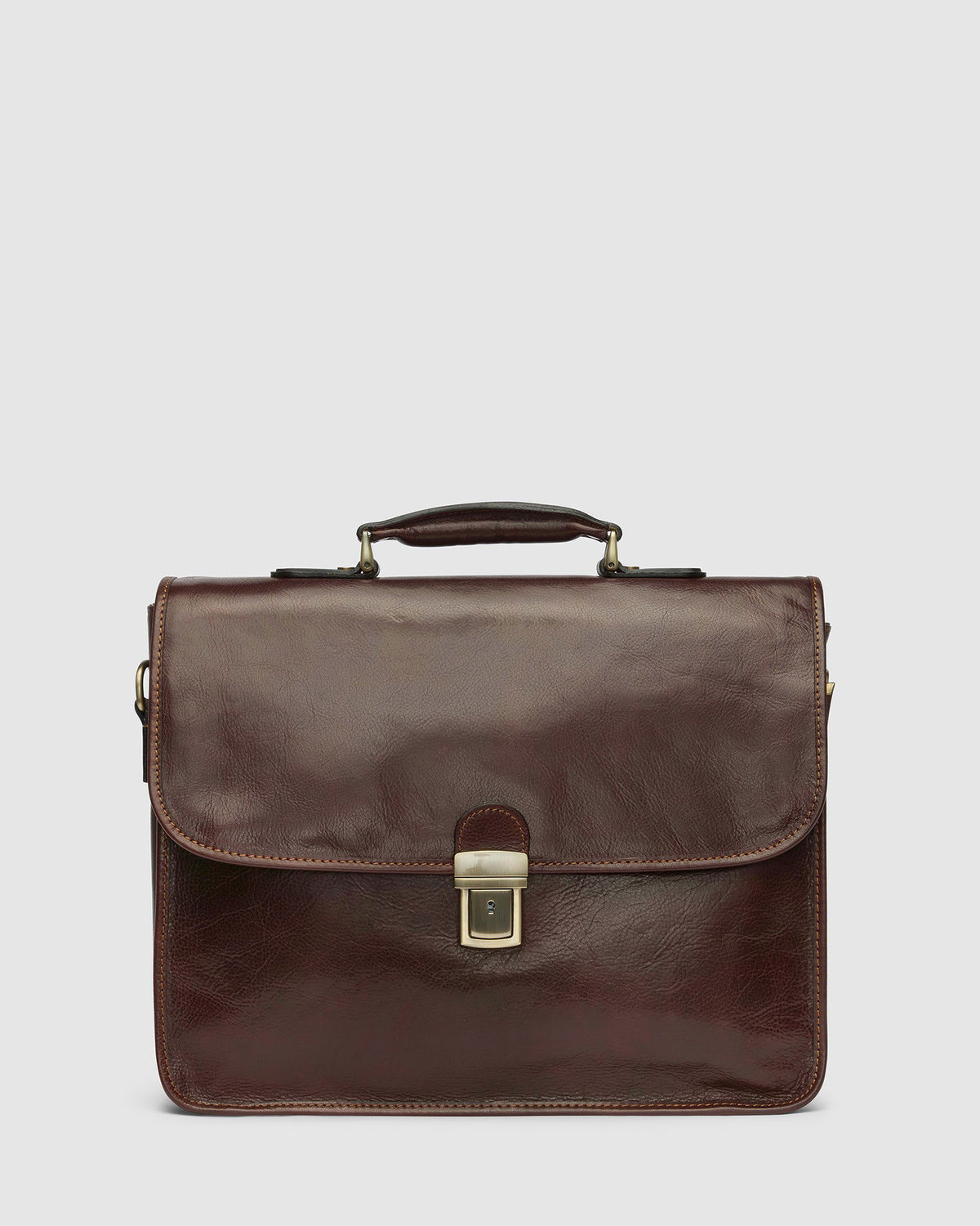 Milan Brown - Leather Laptop Briefcase - Republic of Florence