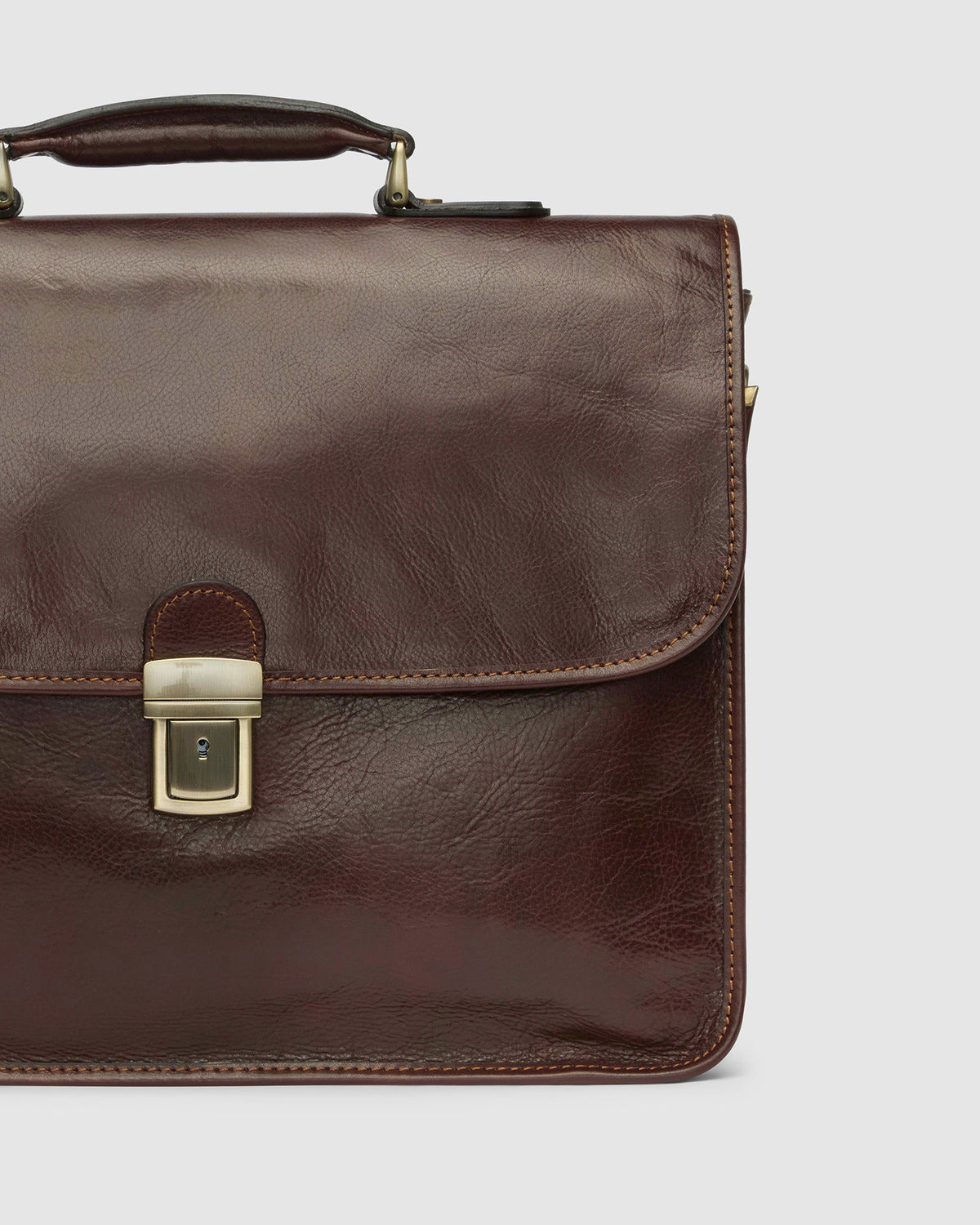 Milan Brown - Leather Laptop Briefcase - Republic of Florence