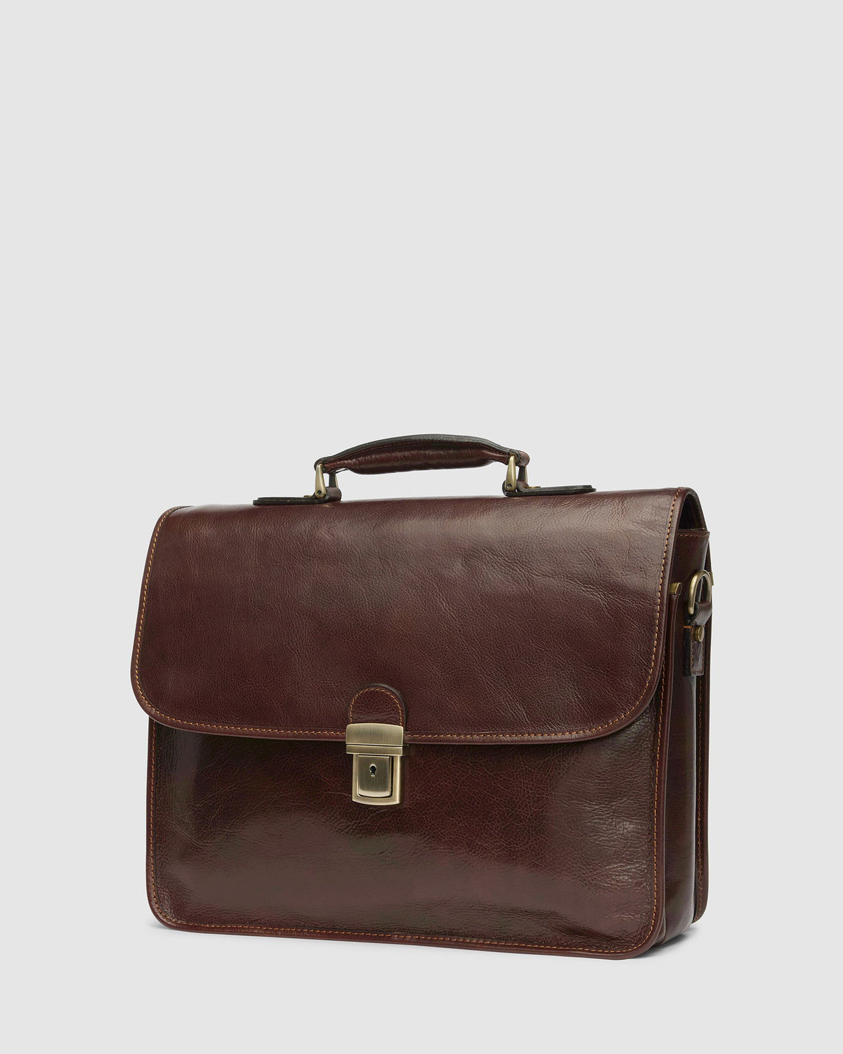 Milan Brown - Leather Laptop Briefcase - Republic of Florence
