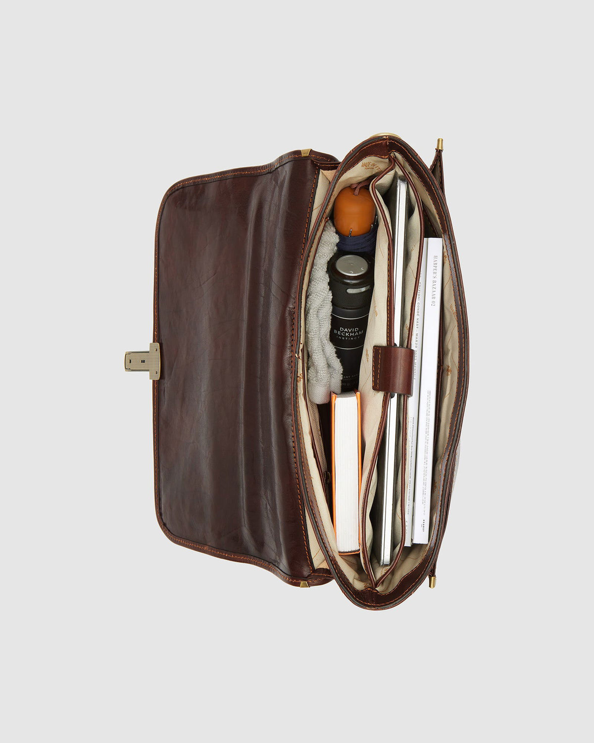 Milan Brown - Leather Laptop Briefcase - Republic of Florence