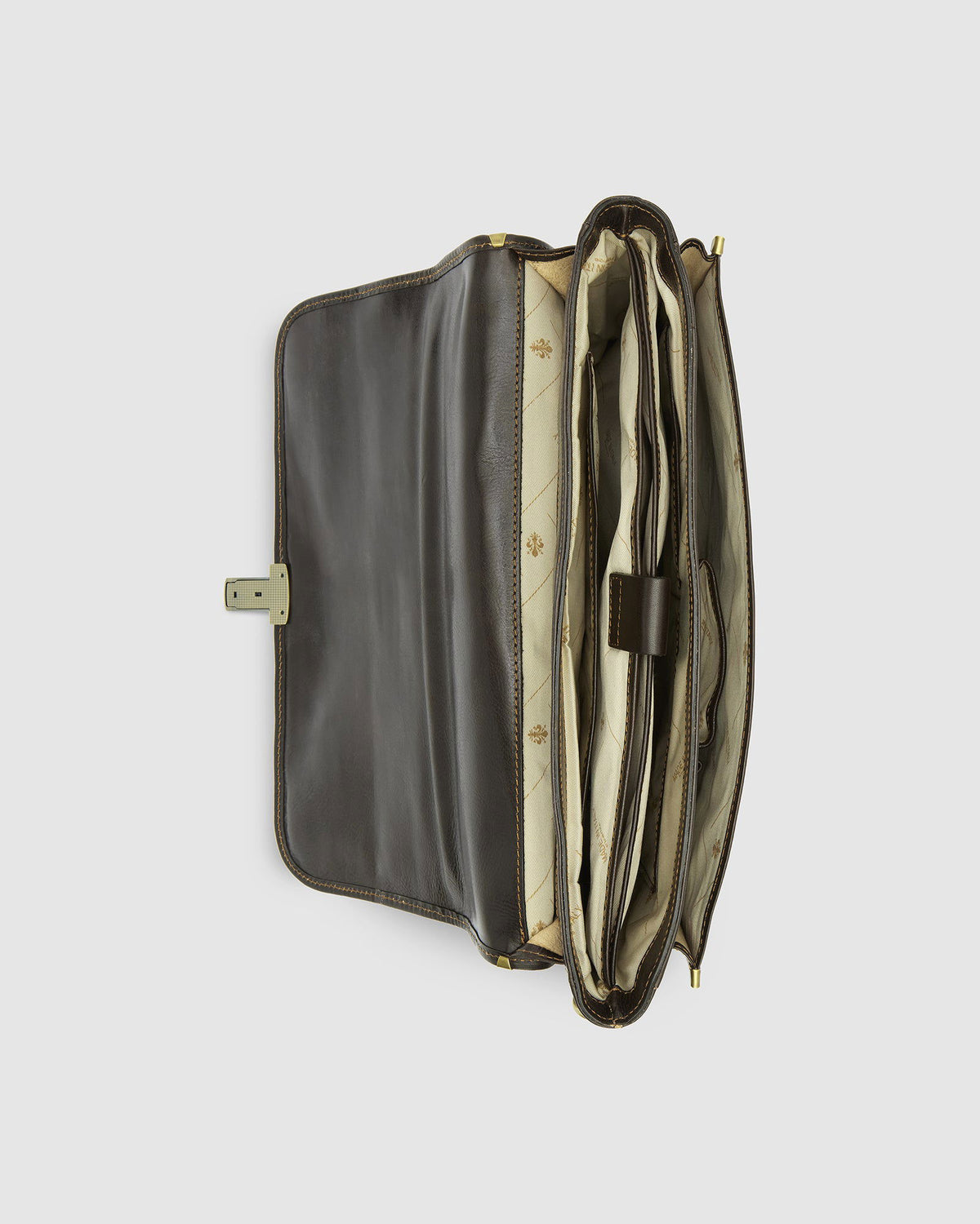 Milan Chocolate - Leather Laptop Briefcase - Republic of Florence