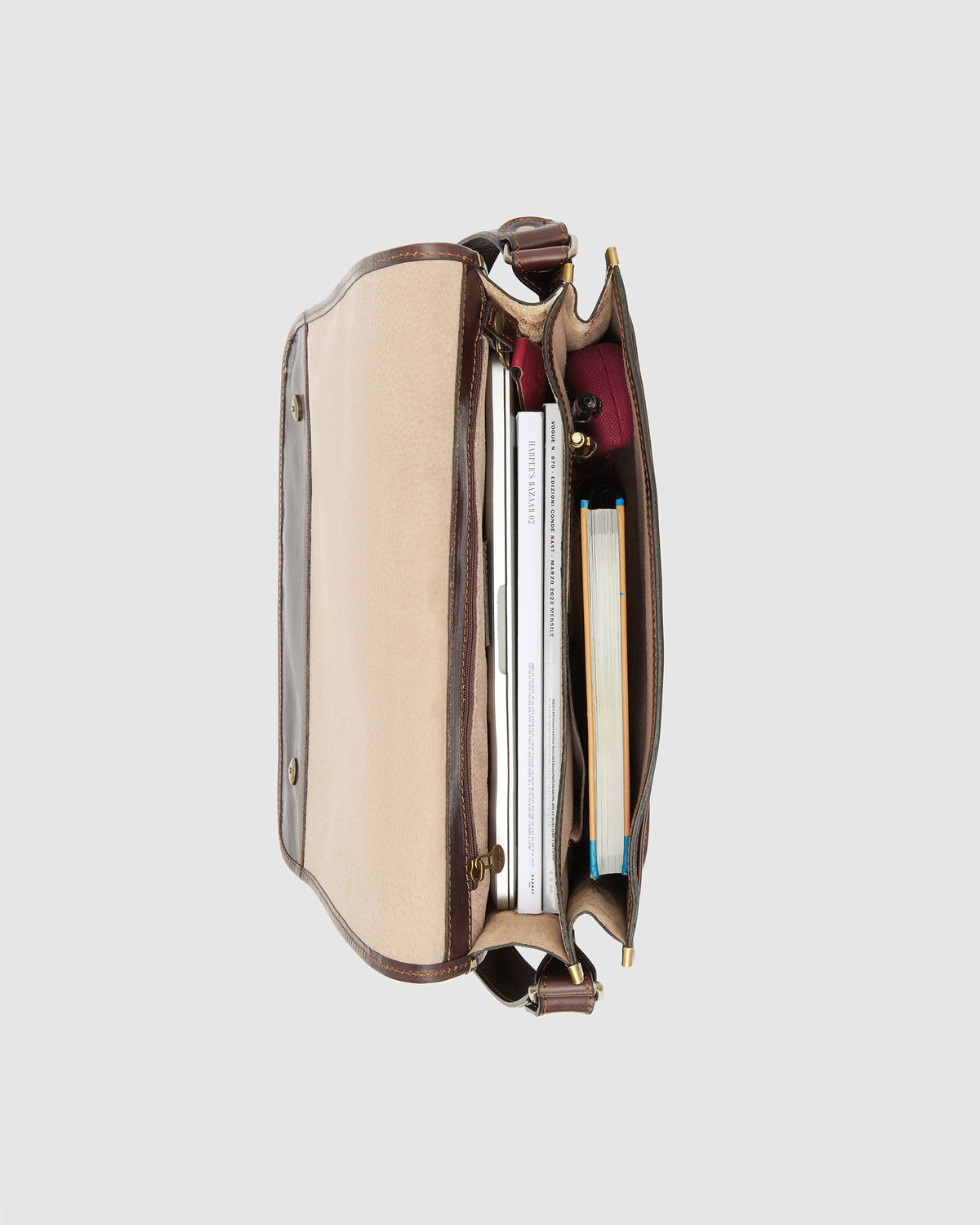 Nero Brown - Double Compartment Messenger - Republic of Florence