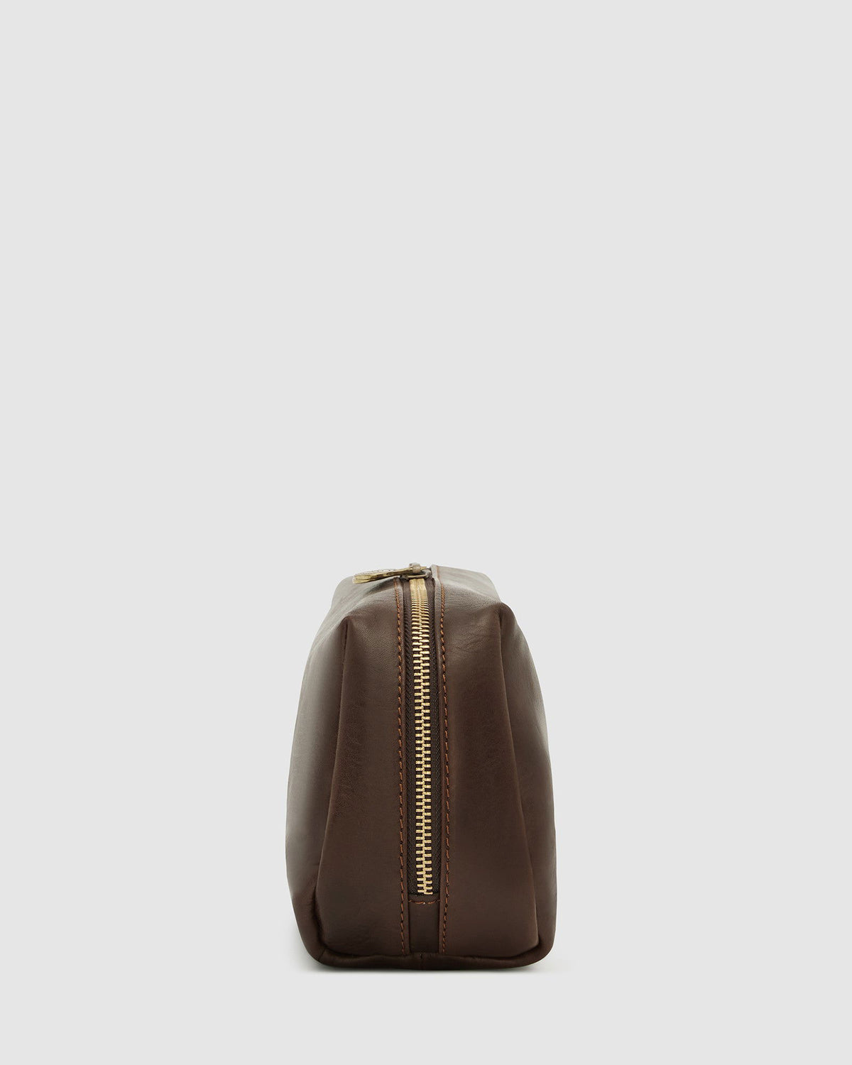 Otto Dopp Kit Matt Chocolate - Leather Toiletry Bag - Republic of Florence