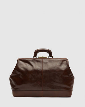 Panacea Brown - Leather Doctor Bag - Republic of Florence