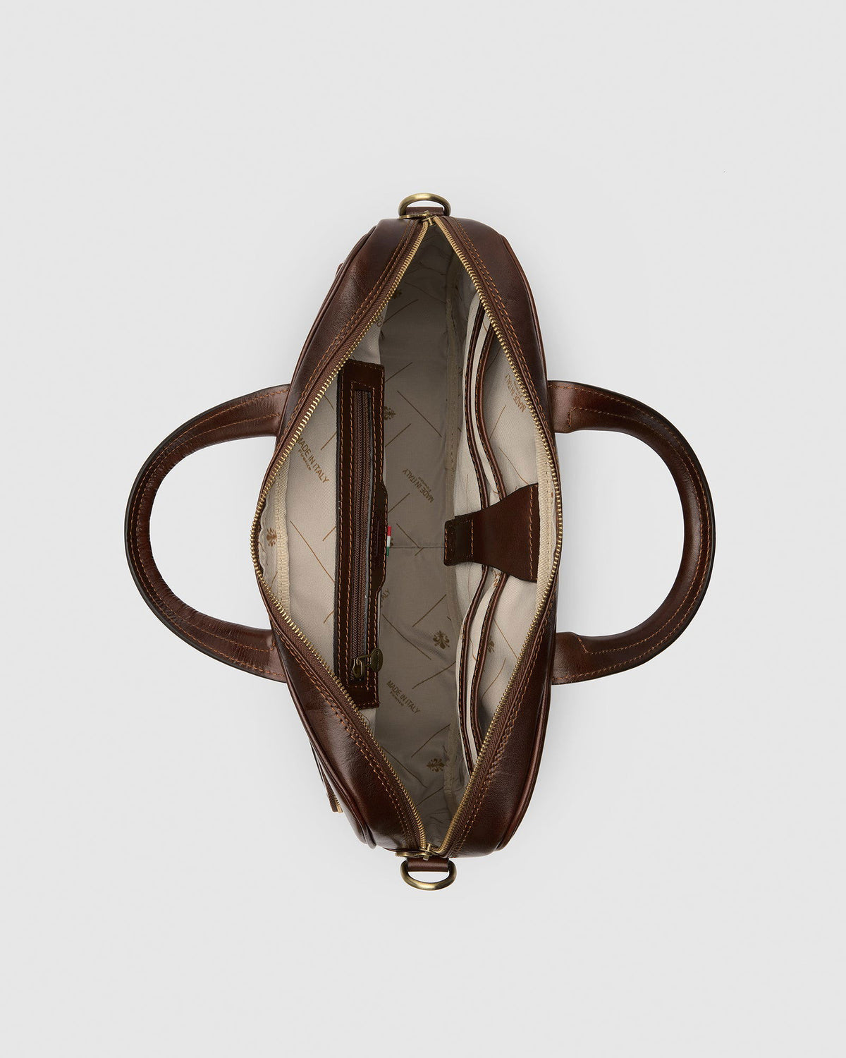 Pretoria Matt Chocolate - Leather Laptop Briefcase - Republic of Florence