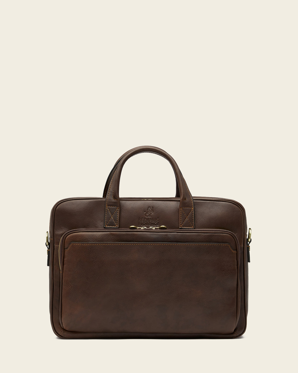 Pretoria Espresso - 15" Leather Laptop Briefcase