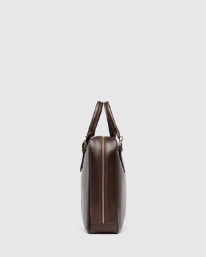 Madrid Espresso - 16" Leather Briefcase