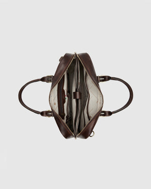 Madrid Espresso - 16" Leather Briefcase