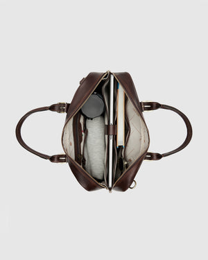 Madrid Espresso - 16" Leather Briefcase