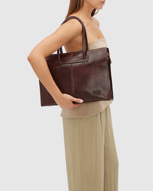 Florence Terra - Leather Work Tote