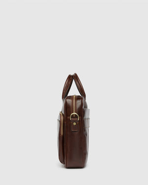 Pretoria Terra - 15" Leather Laptop Briefcase