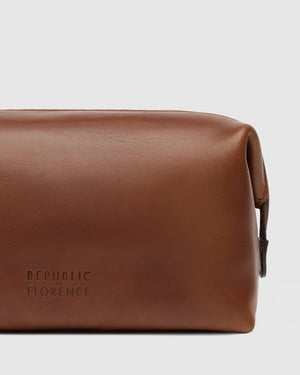 Grand Dopp Kit Earth - Leather Toiletry Bag