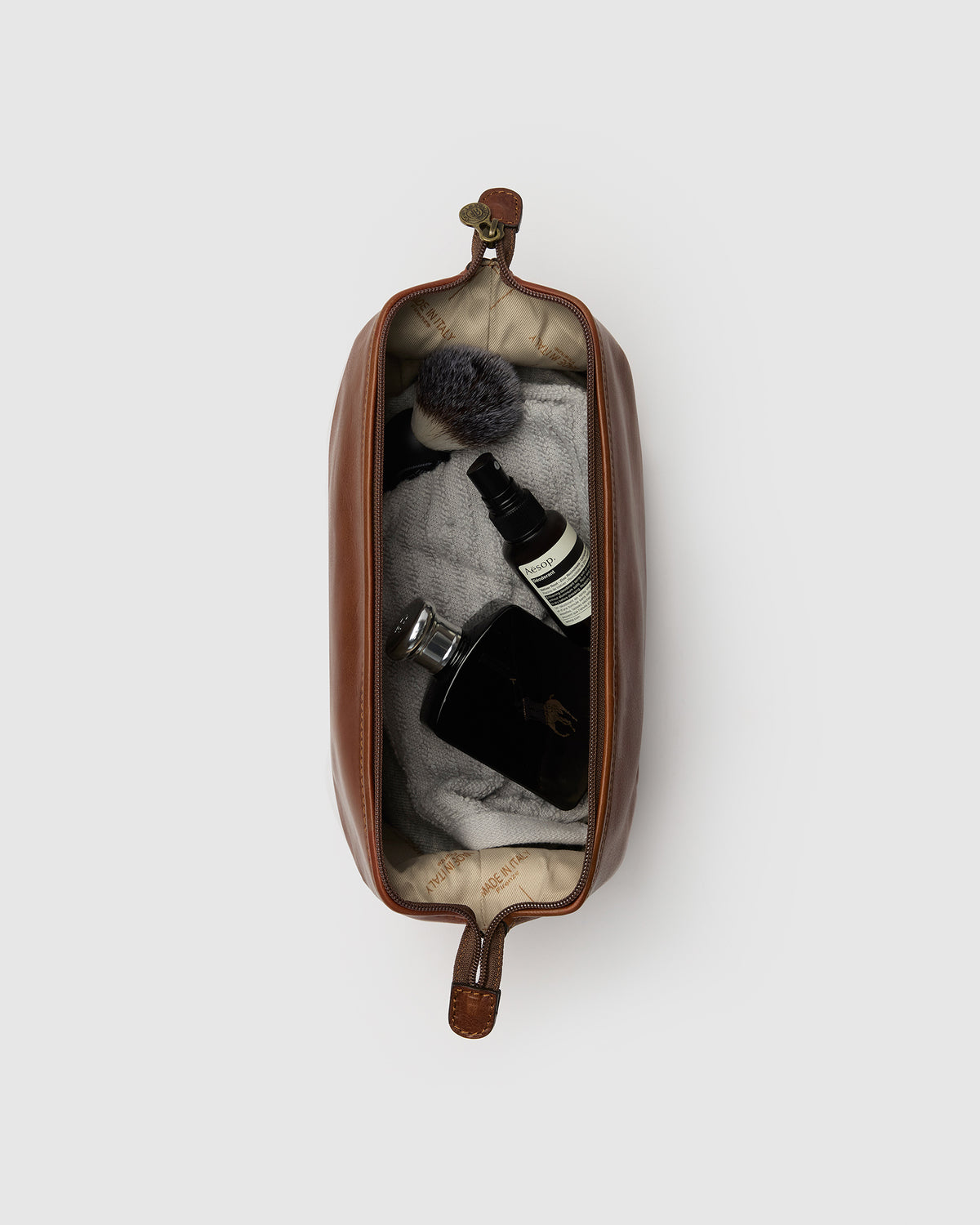 Grand Dopp Kit Earth - Leather Toiletry Bag