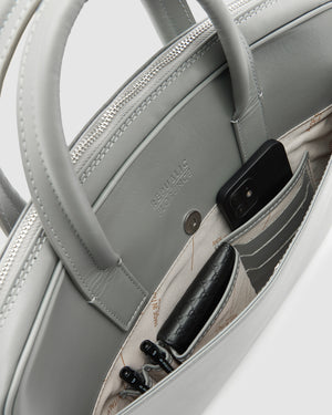 Glasgow Grey - 14" Leather Briefcase