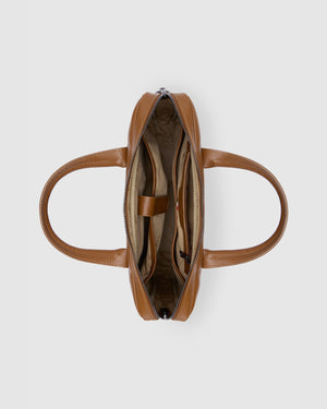 Glasgow Pebble Tan - 14" Leather Briefcase