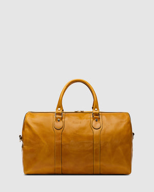 Beltrami Saffron - Leather Weekender Bag
