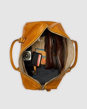 Beltrami Saffron - Leather Weekender Bag