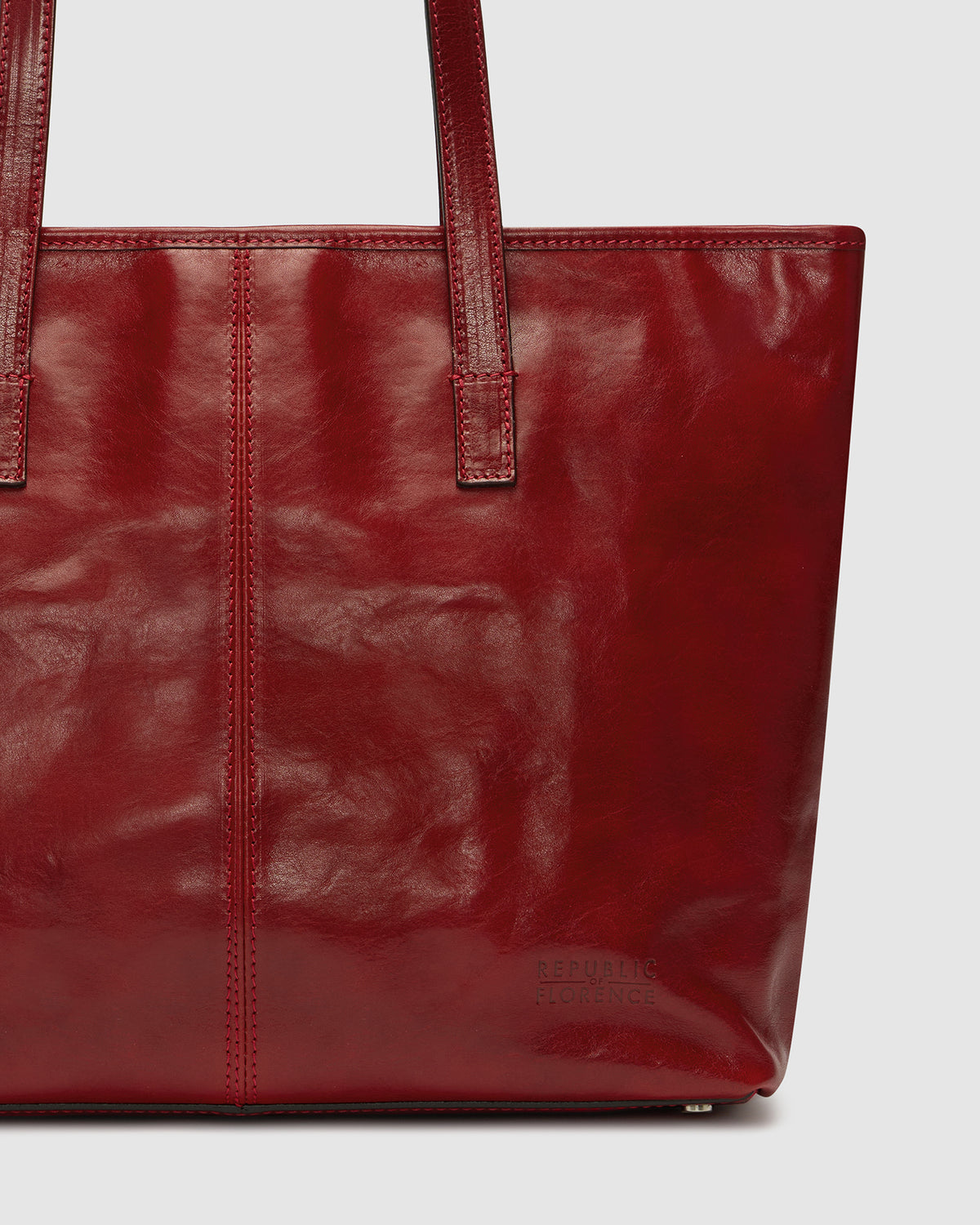 Beatrice Rosso - Leather Work Tote