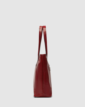 Beatrice Rosso - Leather Work Tote