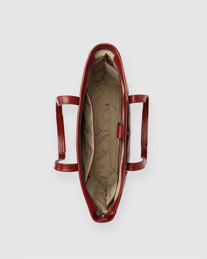 Beatrice Rosso - Leather Work Tote