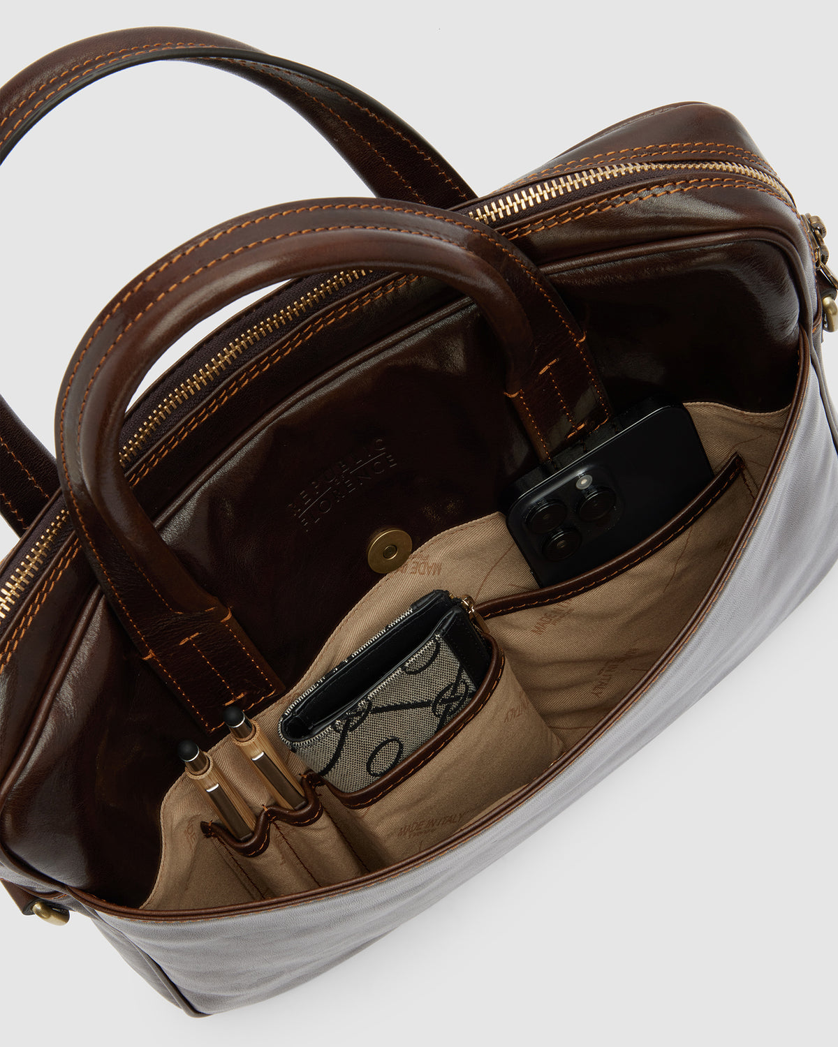 London Moro - 14" Leather Briefcase