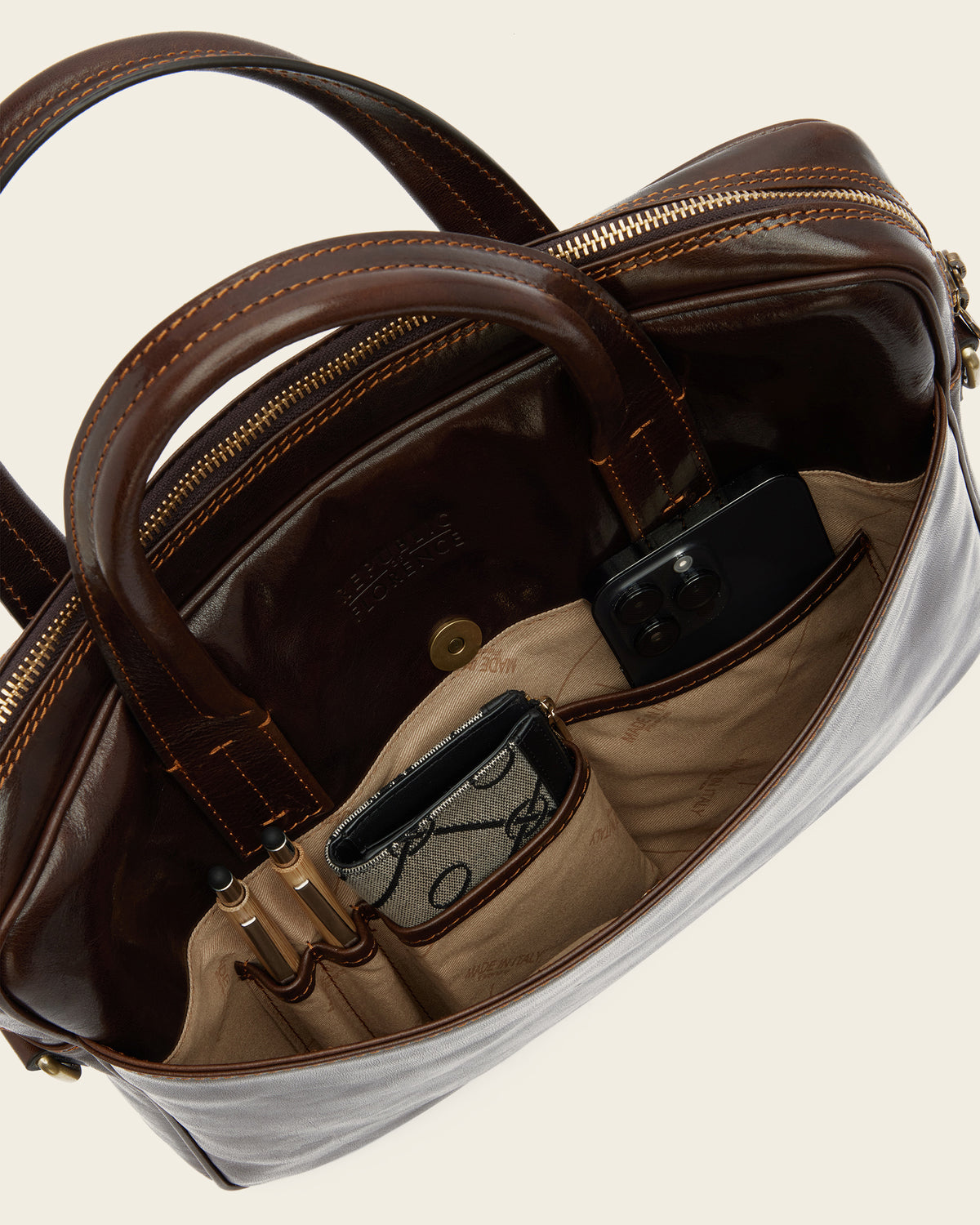 London Moro - 14" Leather Briefcase