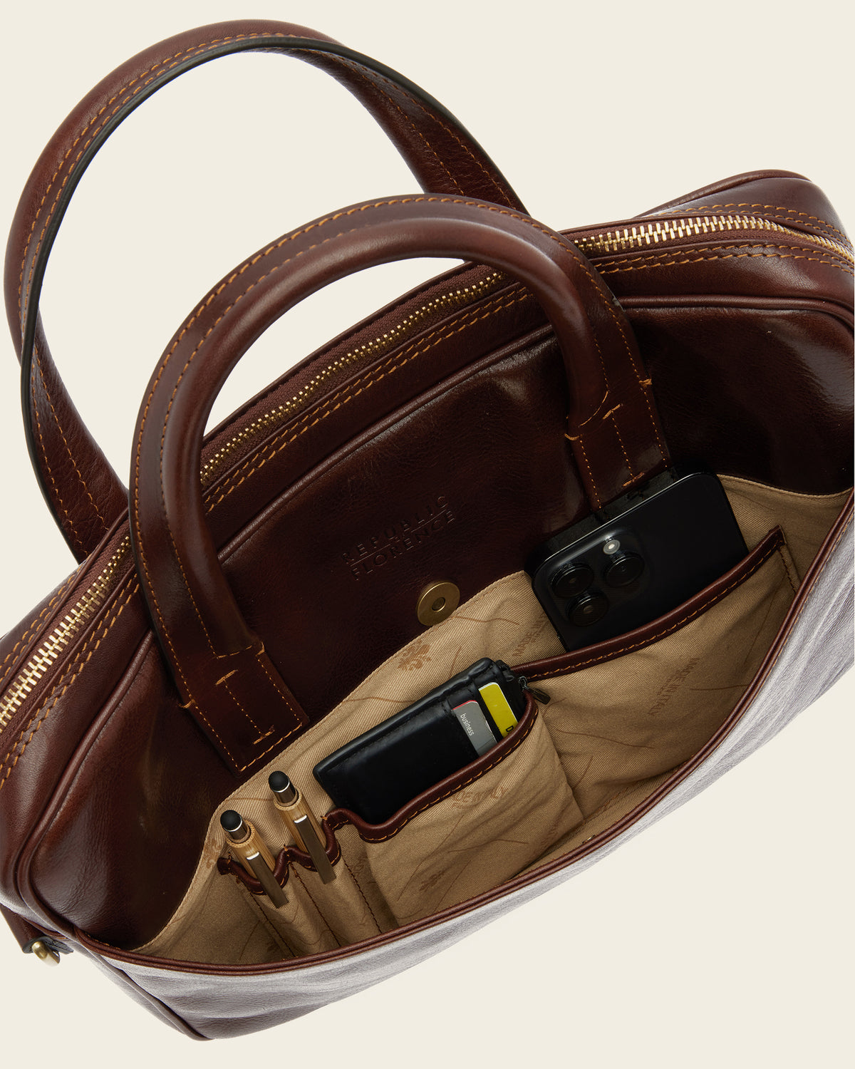 London Terra - 14" Leather Briefcase